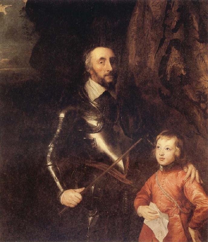 Anthony Van Dyck The Count of Arundel and his son Thomans France oil painting art